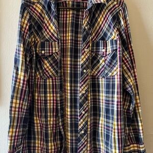 Men's Ariat Plaid Pearl Snap Shirt
